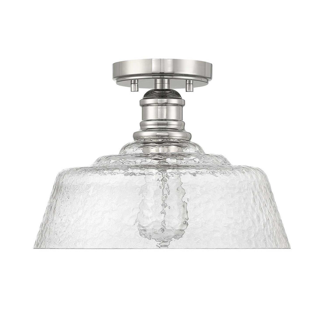 Meridian - M60070PN - One Light Semi-Flush Mount - Polished Nickel