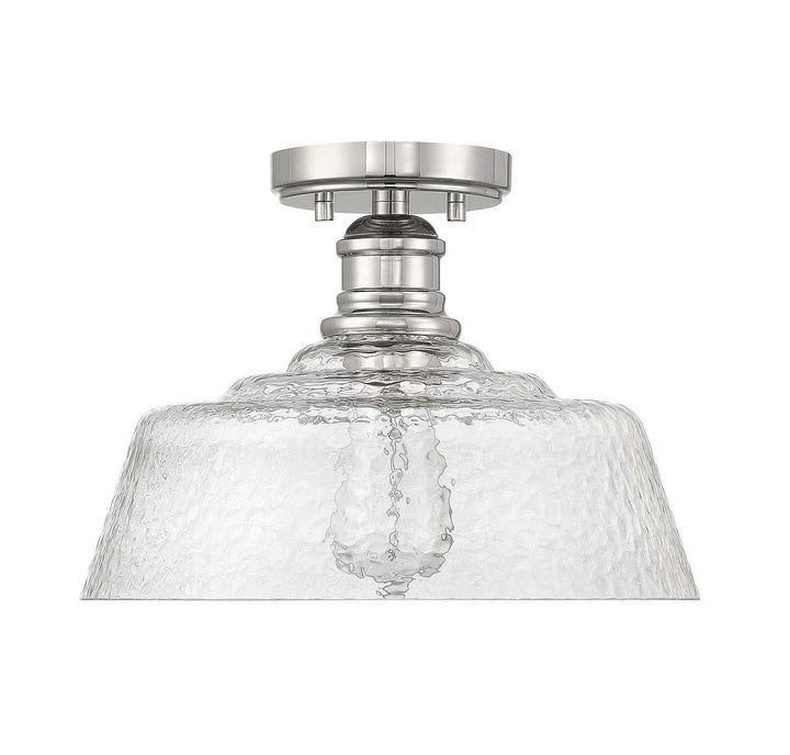 Meridian - M60070PN - One Light Semi-Flush Mount - Polished Nickel