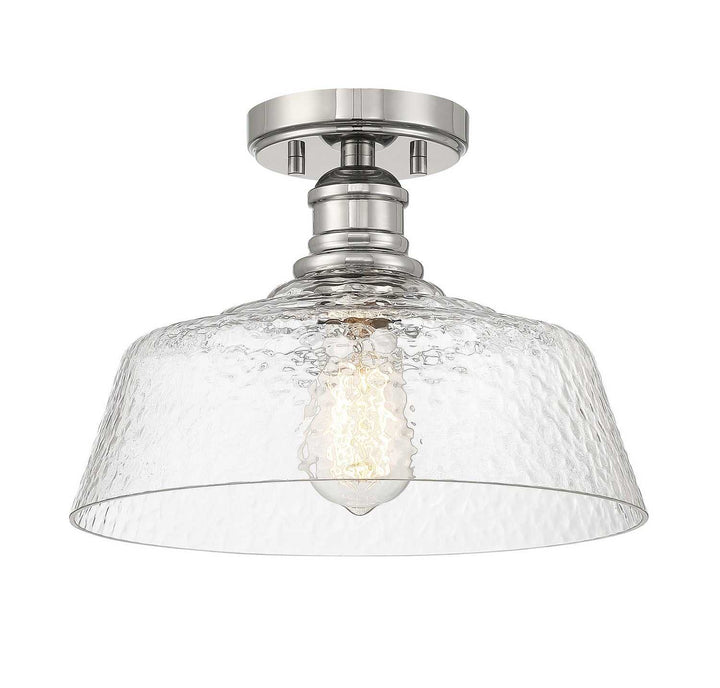 Meridian - M60070PN - One Light Semi-Flush Mount - Polished Nickel