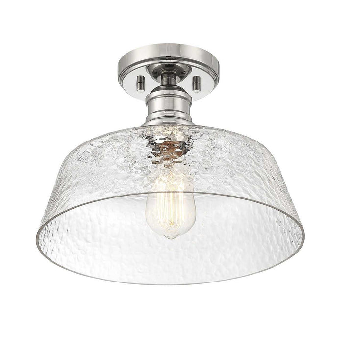 Meridian - M60070PN - One Light Semi-Flush Mount - Polished Nickel