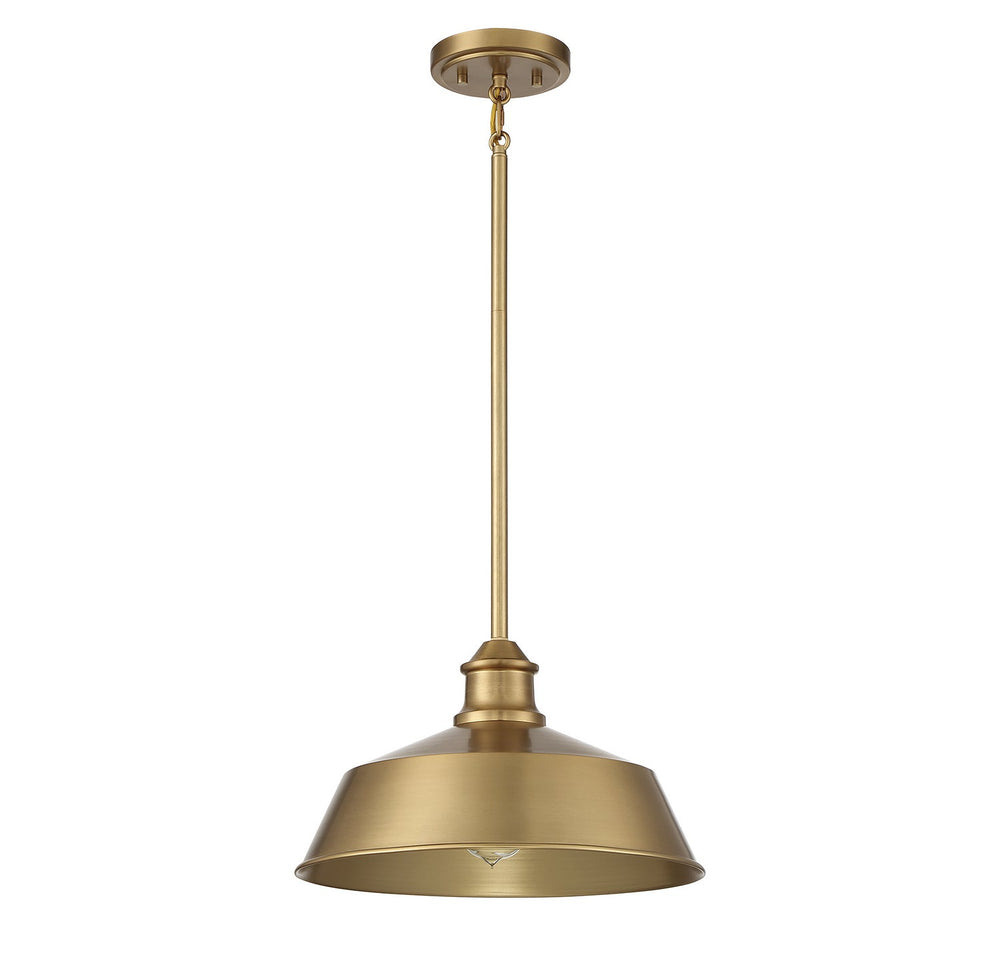 Meridian - M7021NB - One Light Pendant - Natural Brass