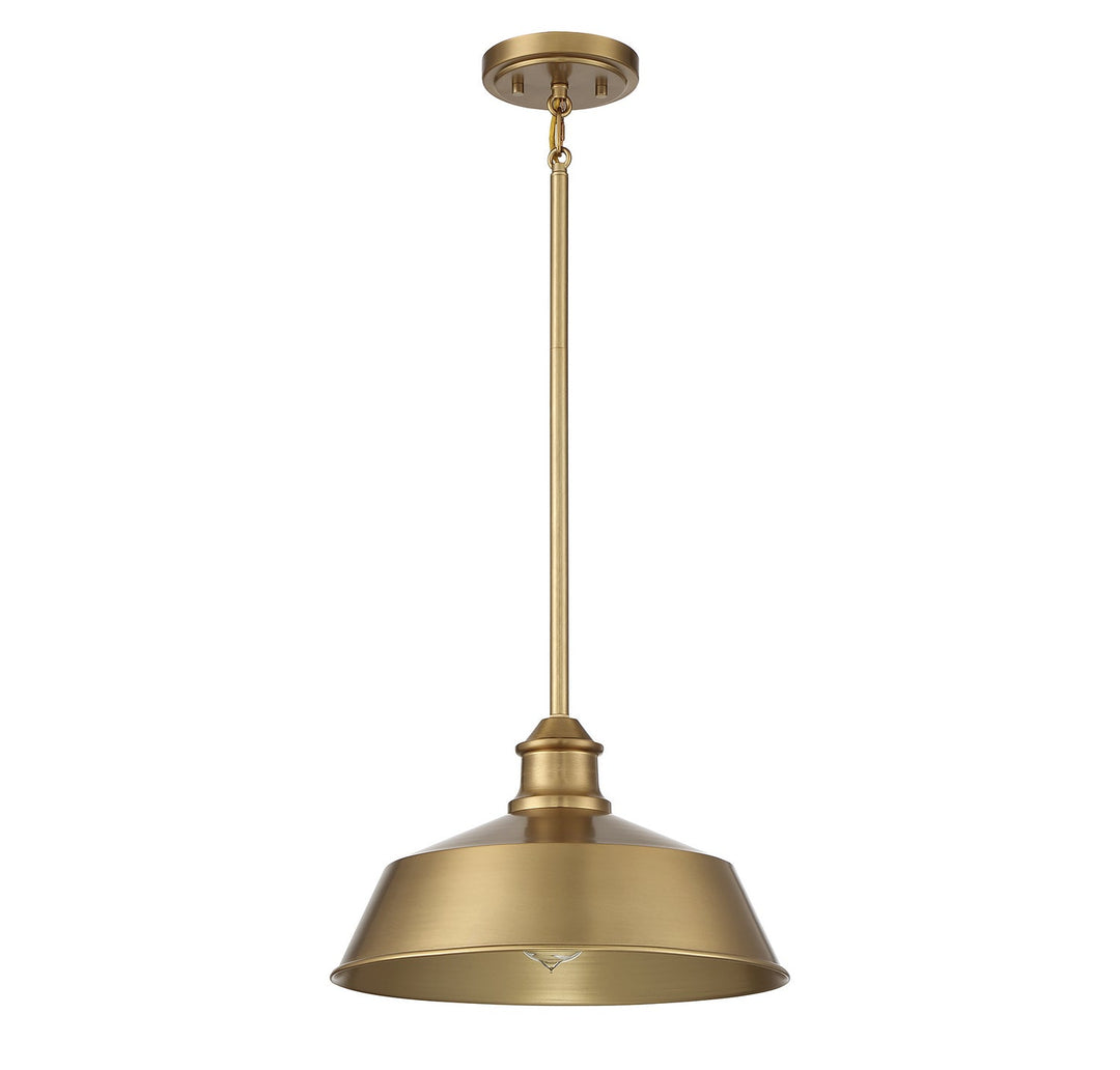 Meridian - M7021NB - One Light Pendant - Natural Brass
