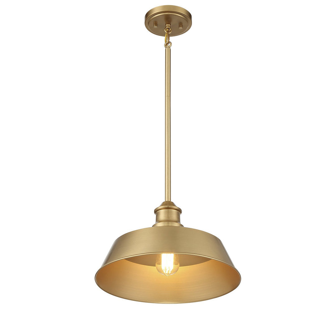 Meridian - M7021NB - One Light Pendant - Natural Brass