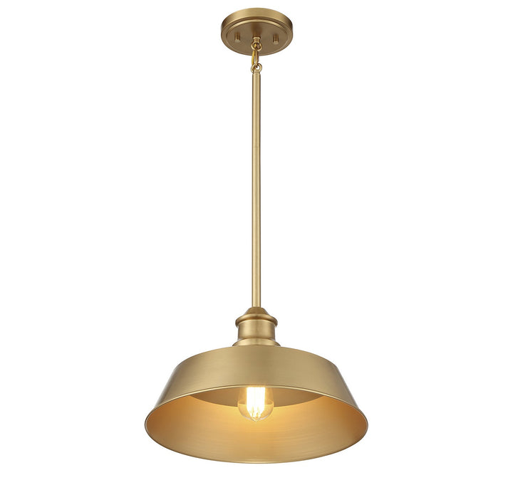 Meridian - M7021NB - One Light Pendant - Natural Brass