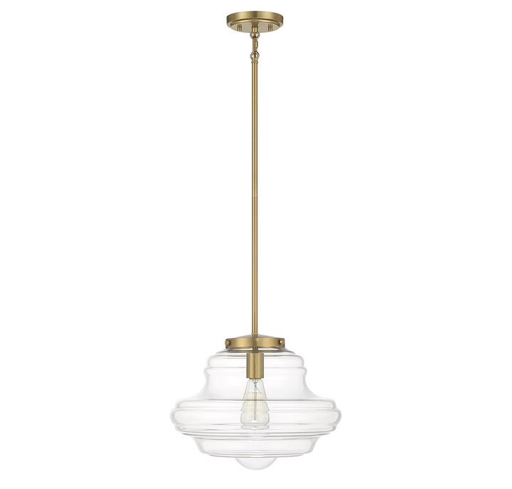 Meridian - M7022NB - One Light Pendant - Natural Brass