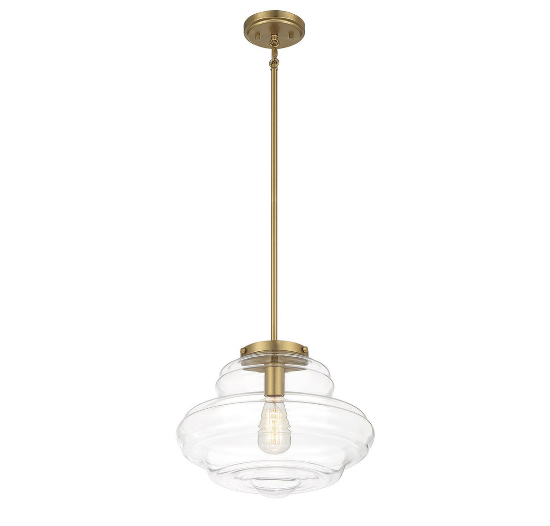 Meridian - M7022NB - One Light Pendant - Natural Brass