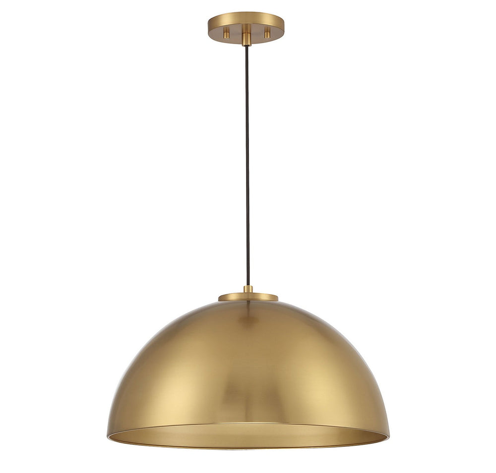 Meridian - M7024NB - One Light Pendant - Natural Brass