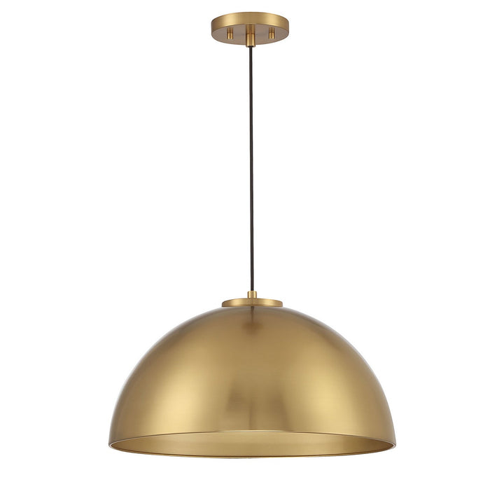 Meridian - M7024NB - One Light Pendant - Natural Brass