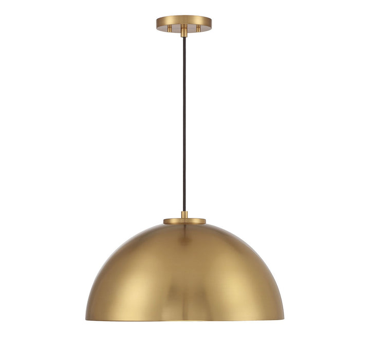 Meridian - M7024NB - One Light Pendant - Natural Brass