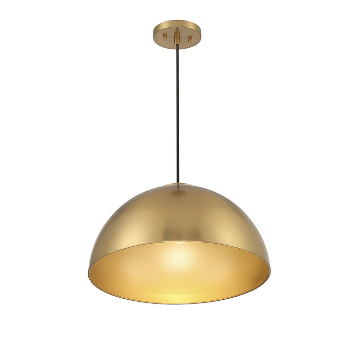 Meridian - M7024NB - One Light Pendant - Natural Brass