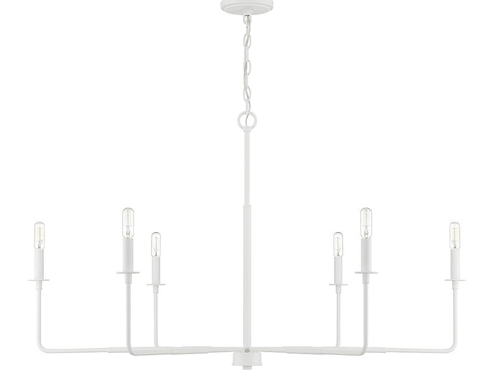 Salerno Six Light Chandelier in Bisque White Savoy House