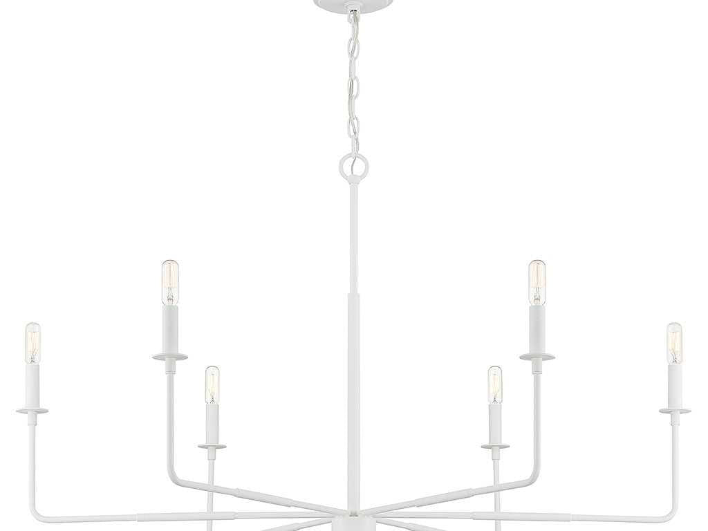 Salerno Six Light Chandelier in Bisque White Savoy House