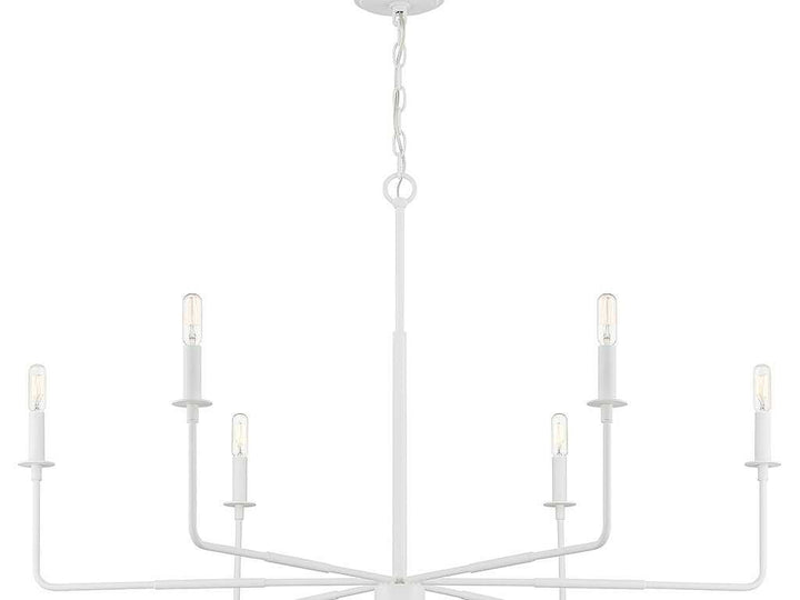 Salerno Six Light Chandelier in Bisque White Savoy House