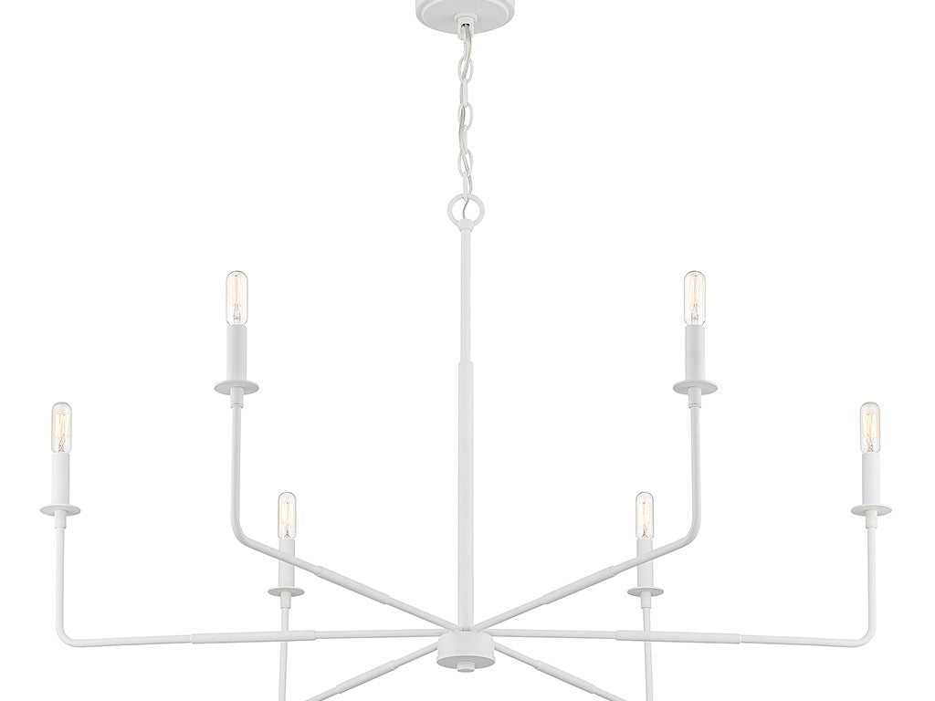 Salerno Six Light Chandelier in Bisque White Savoy House