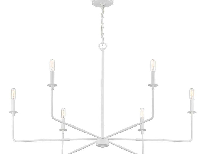Salerno Six Light Chandelier in Bisque White Savoy House