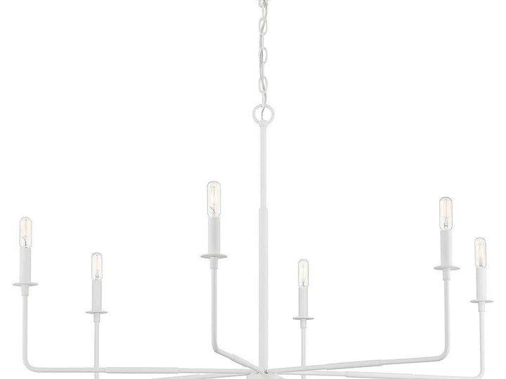 Salerno Six Light Chandelier in Bisque White Savoy House