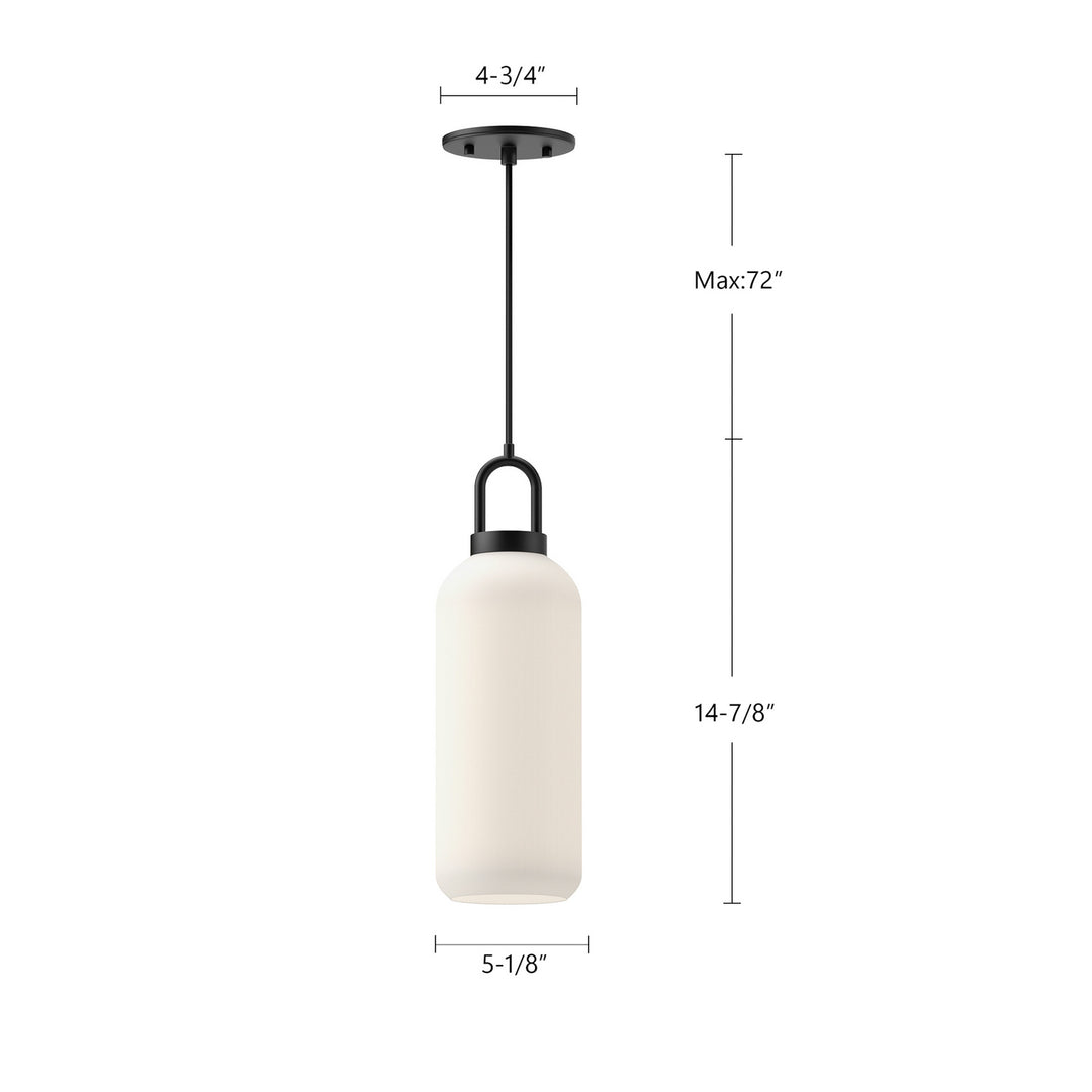 Alora Canada - PD401505AGOP - One Light Pendant - Soji - Aged Gold/Opal Matte Glass