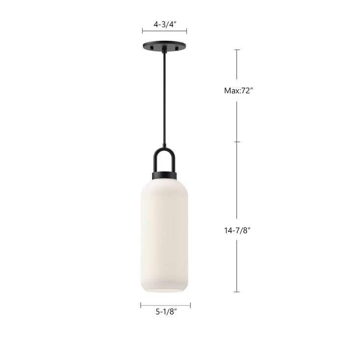 Alora Canada - PD401505MBCL - One Light Pendant - Soji - Clear Glass/Matte Black
