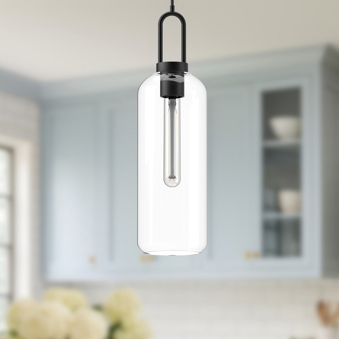 Alora Canada - PD401606MBCL - One Light Pendant - Soji - Clear Glass/Matte Black