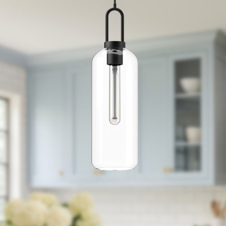 Alora Canada - PD401606MBCL - One Light Pendant - Soji - Clear Glass/Matte Black