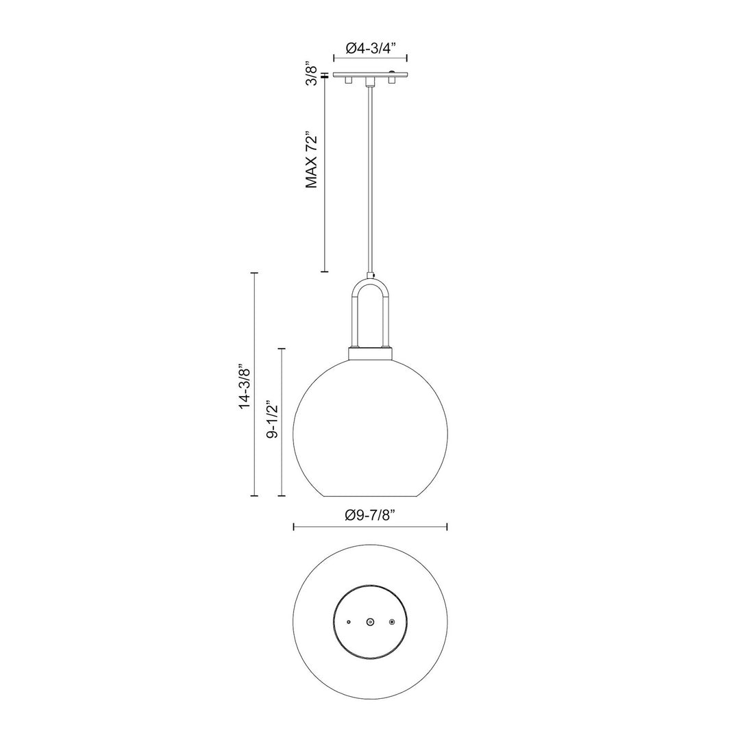 Alora Canada - PD601710AGOP - One Light Pendant - Soji - Aged Gold/Opal Matte Glass