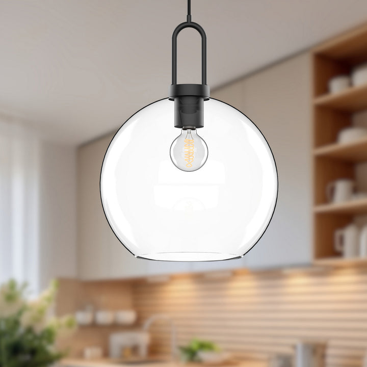 Alora Canada - PD601710MBCL - One Light Pendant - Soji - Clear Glass/Matte Black