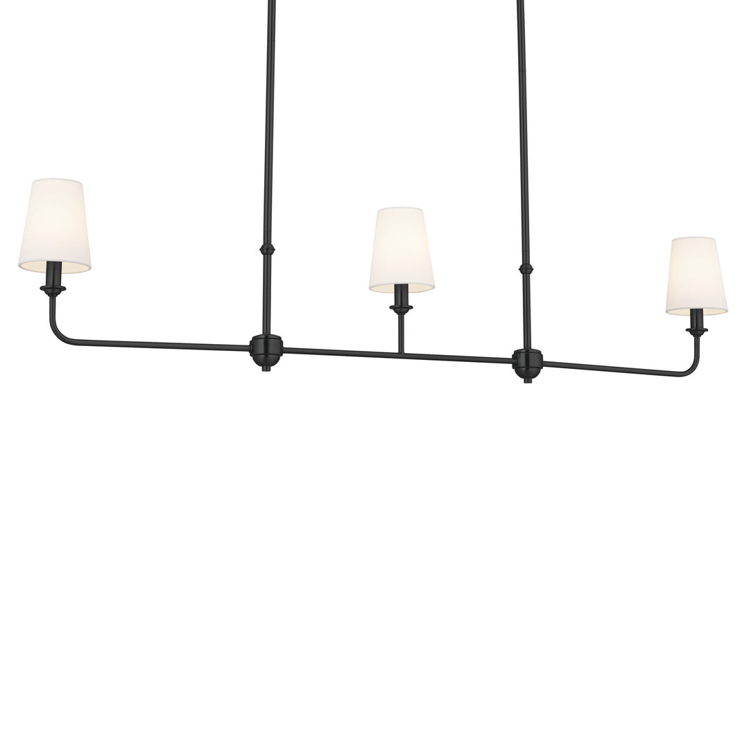 Kichler Canada - 52519BK - Three Light Linear Chandelier - Pallas - Black