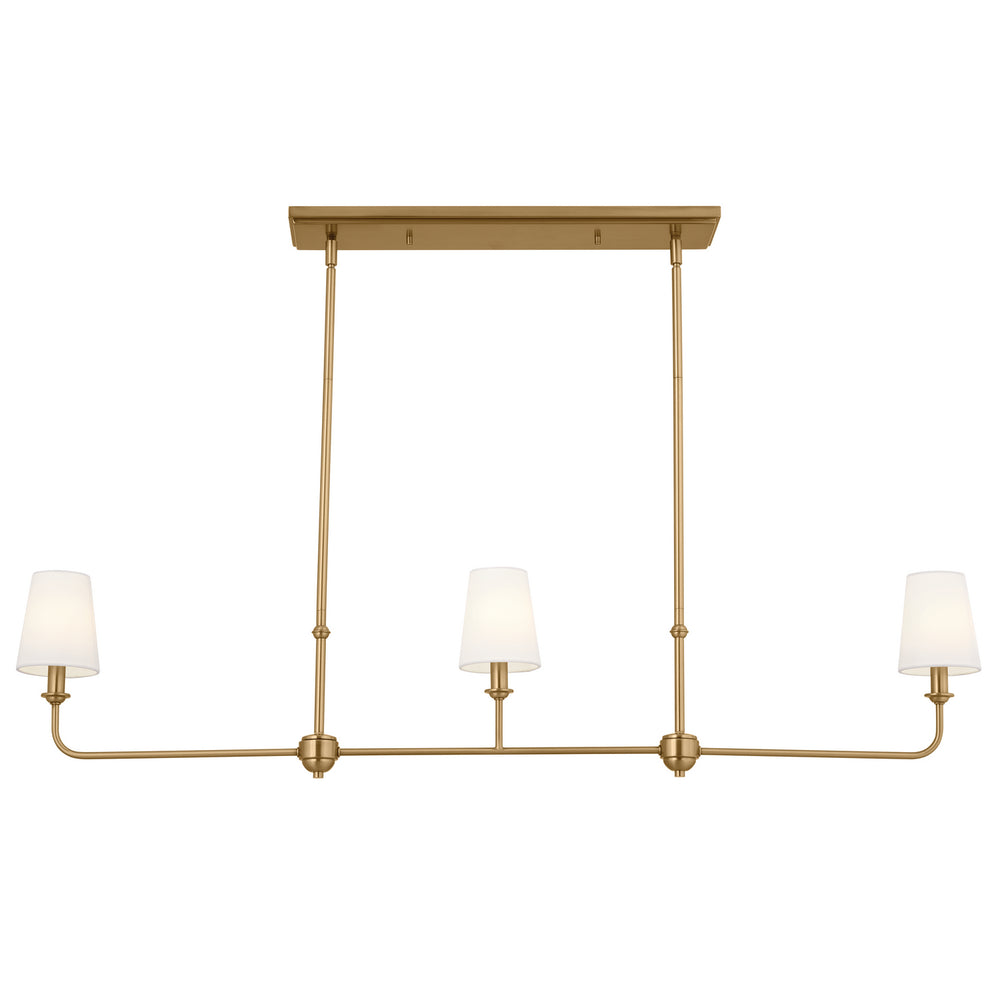 Kichler Canada - 52519BNB - Three Light Linear Chandelier - Pallas - Brushed Natural Brass