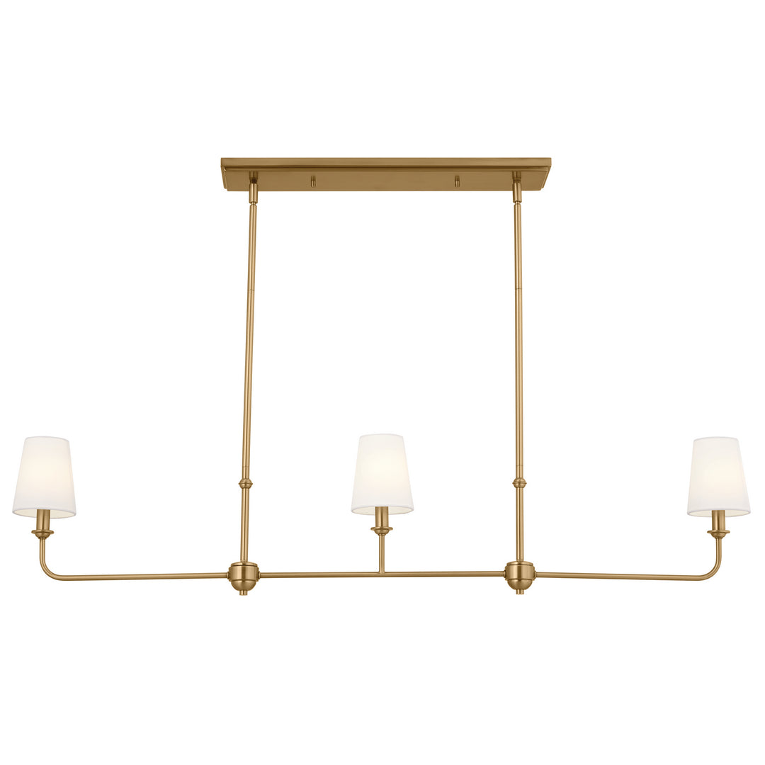 Kichler Canada - 52519BNB - Three Light Linear Chandelier - Pallas - Brushed Natural Brass