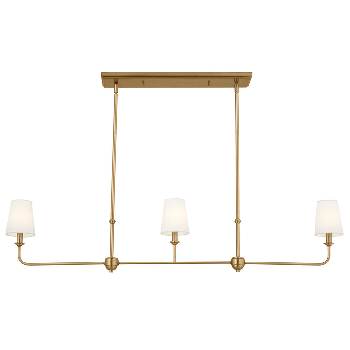 Kichler Canada - 52519BNB - Three Light Linear Chandelier - Pallas - Brushed Natural Brass