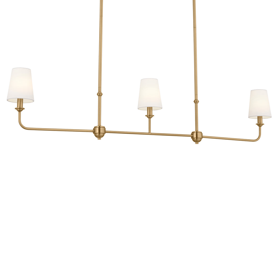 Kichler Canada - 52519BNB - Three Light Linear Chandelier - Pallas - Brushed Natural Brass