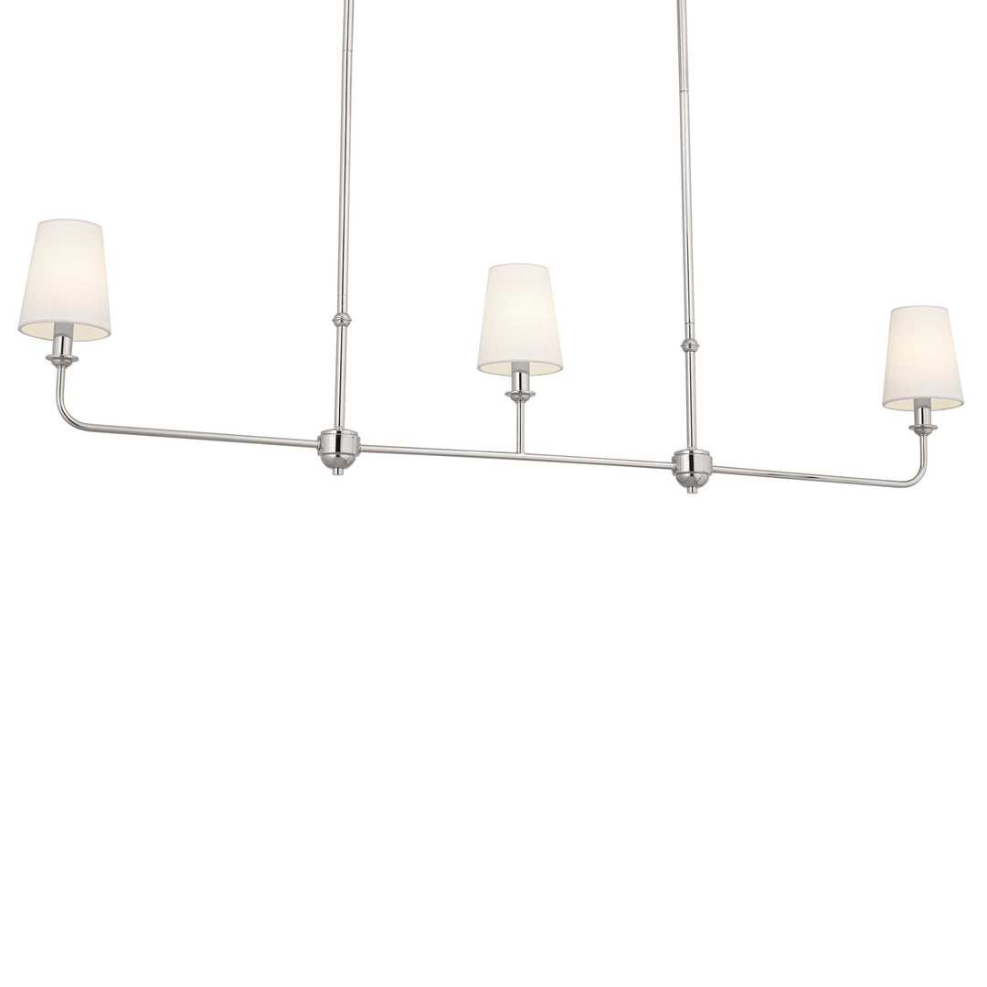 Kichler Canada - 52519PN - Three Light Linear Chandelier - Pallas - Polished Nickel