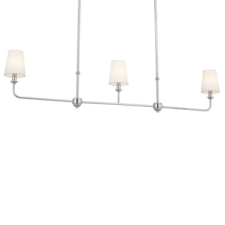 Kichler Canada - 52519PN - Three Light Linear Chandelier - Pallas - Polished Nickel