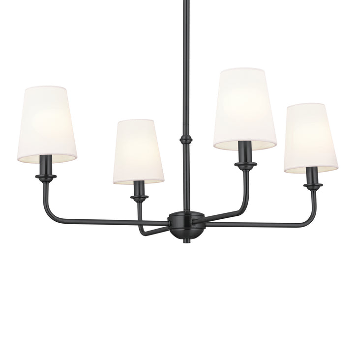 Kichler Canada - 52520BK - Four Light Chandelier - Pallas - Black