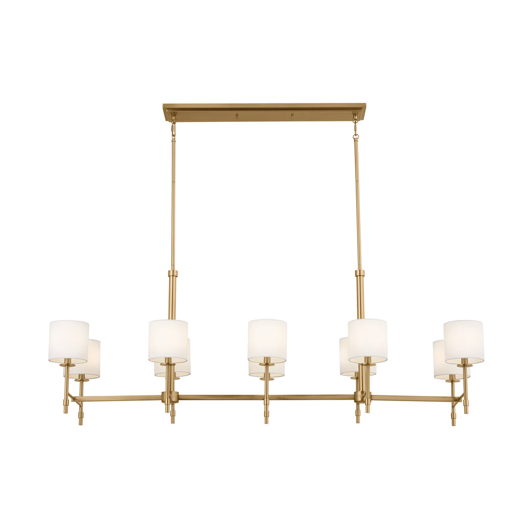 Kichler Canada - 52503BNB - Ten Light Linear Chandelier - Ali - Brushed Natural Brass