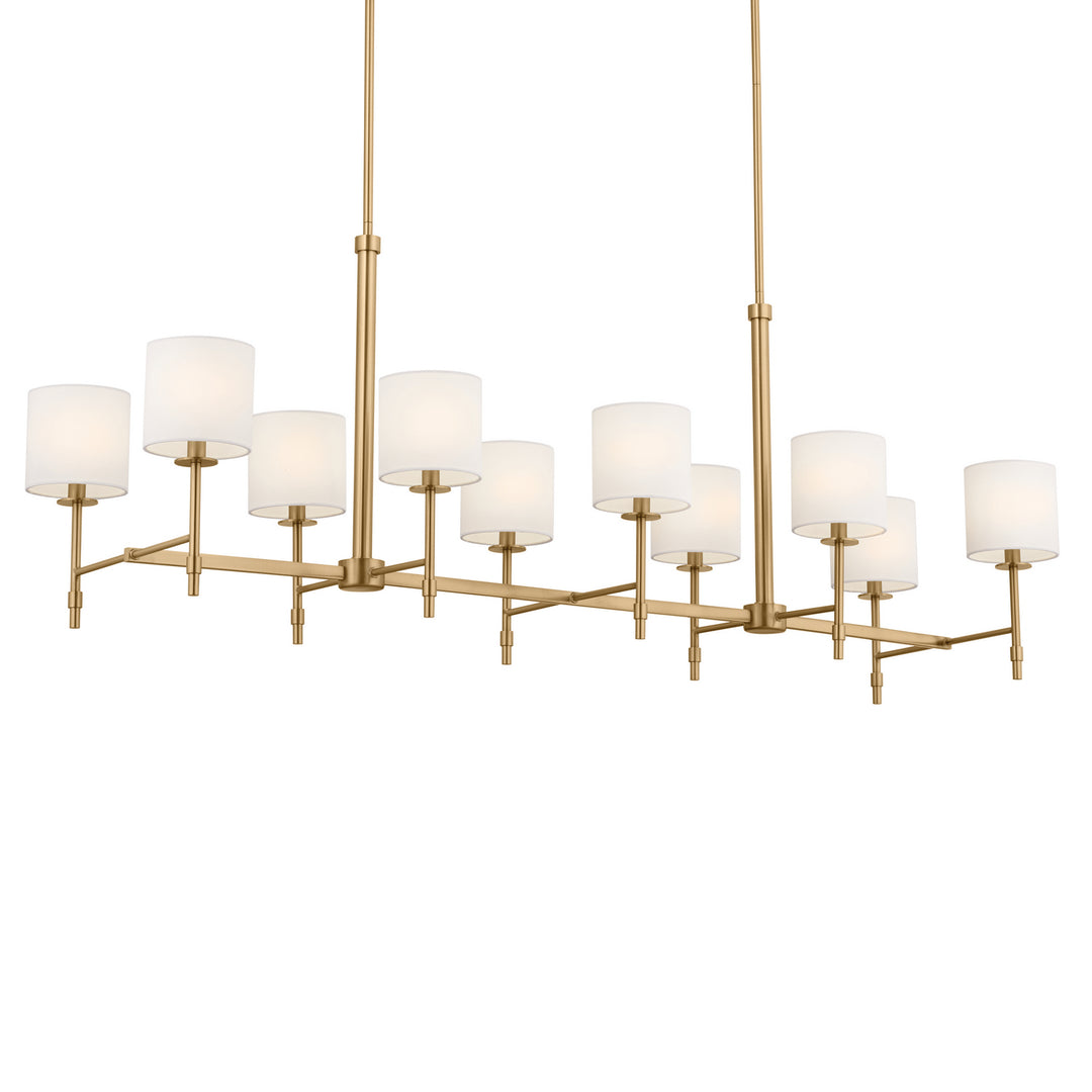 Kichler Canada - 52503BNB - Ten Light Linear Chandelier - Ali - Brushed Natural Brass