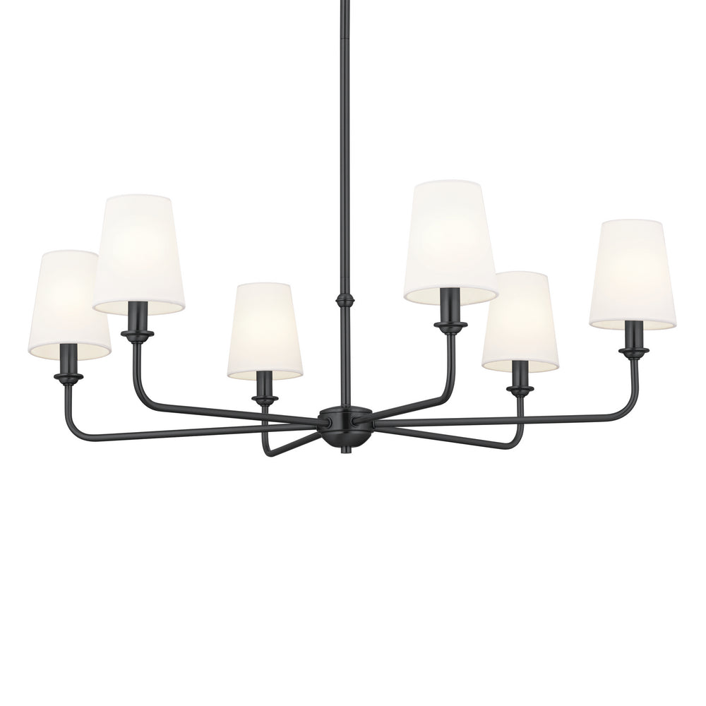Kichler Canada - 52516BK - Six Light Chandelier - Pallas - Black