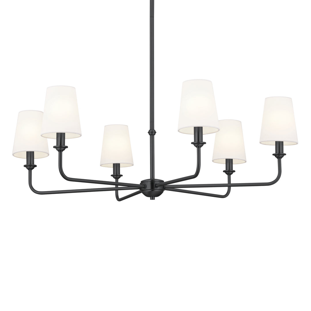 Kichler Canada - 52516BK - Six Light Chandelier - Pallas - Black