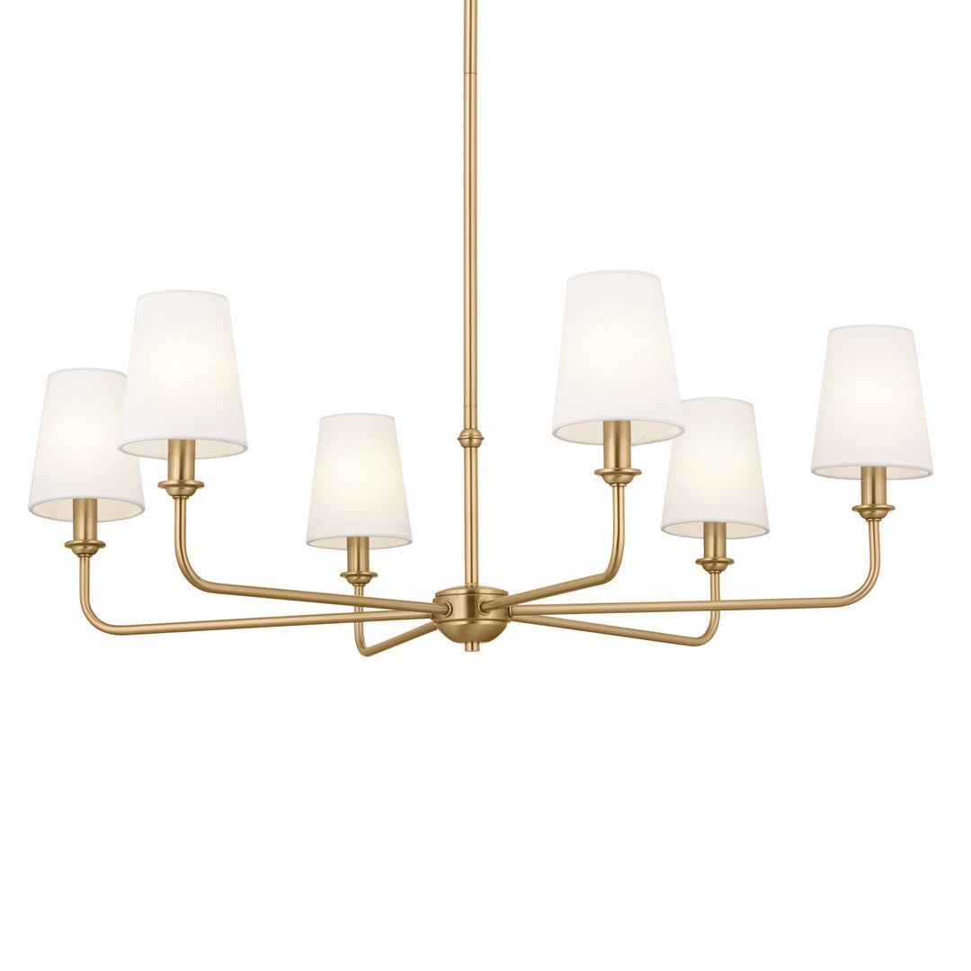 Kichler Canada - 52516BNB - Six Light Chandelier - Pallas - Brushed Natural Brass
