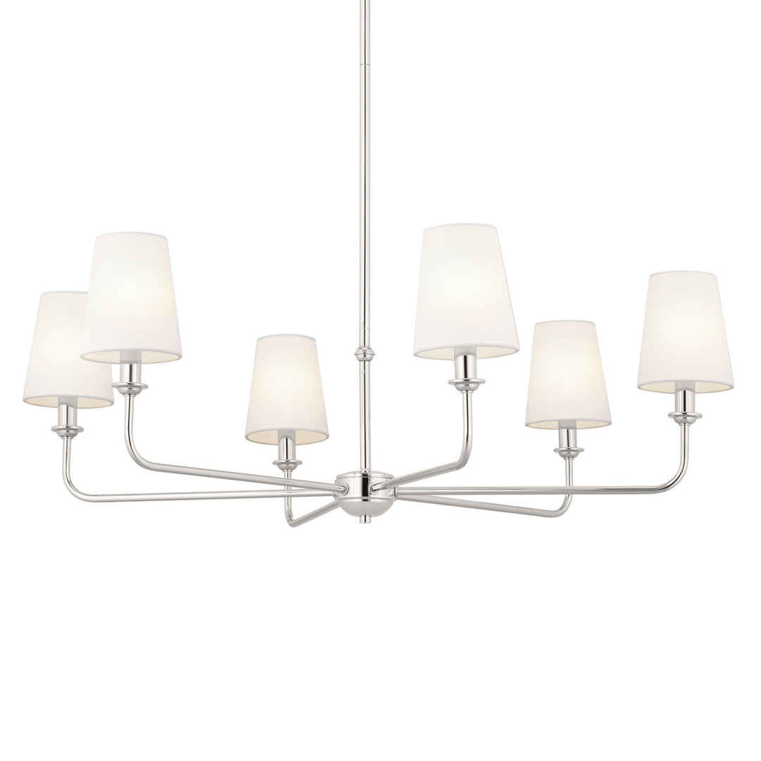 Kichler Canada - 52516PN - Six Light Chandelier - Pallas - Polished Nickel