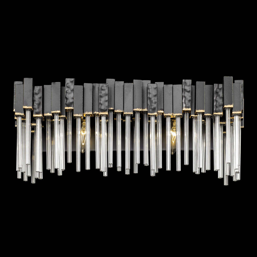 Varaluz - 309B02MBFG - Two Light Bath - Matrix - Matte Black/French Gold