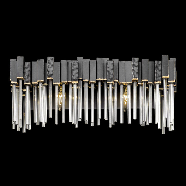 Varaluz - 309B02MBFG - Two Light Bath - Matrix - Matte Black/French Gold