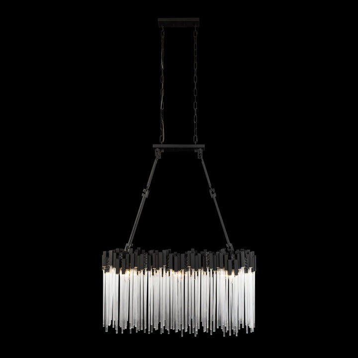 Varaluz - 309N06MBFG - Six Light Linear Pendant - Matrix - Matte Black/French Gold