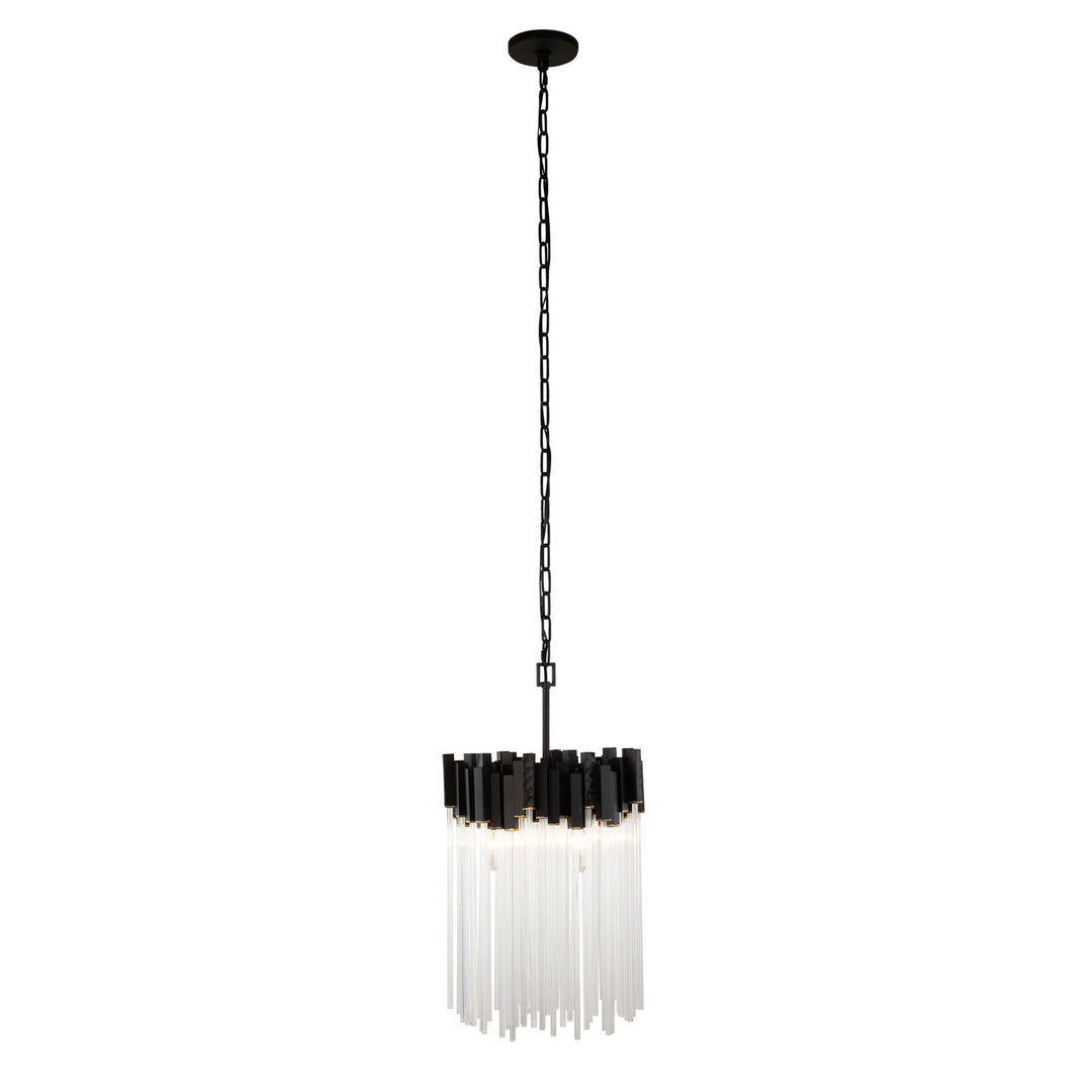 Varaluz - 309P03MBFG - Three Light Pendant - Matrix - Matte Black/French Gold