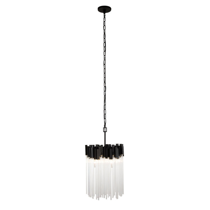 Varaluz - 309P03MBFG - Three Light Pendant - Matrix - Matte Black/French Gold