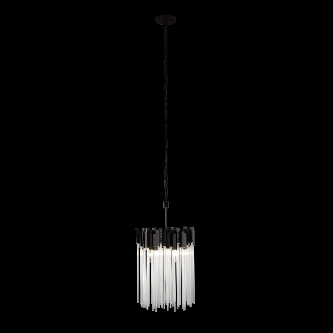 Varaluz - 309P03MBFG - Three Light Pendant - Matrix - Matte Black/French Gold