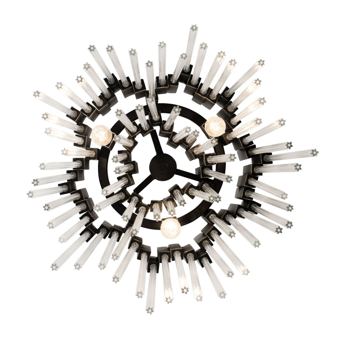 Varaluz - 309P03MBFG - Three Light Pendant - Matrix - Matte Black/French Gold