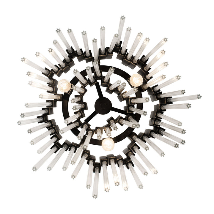 Varaluz - 309P03MBFG - Three Light Pendant - Matrix - Matte Black/French Gold