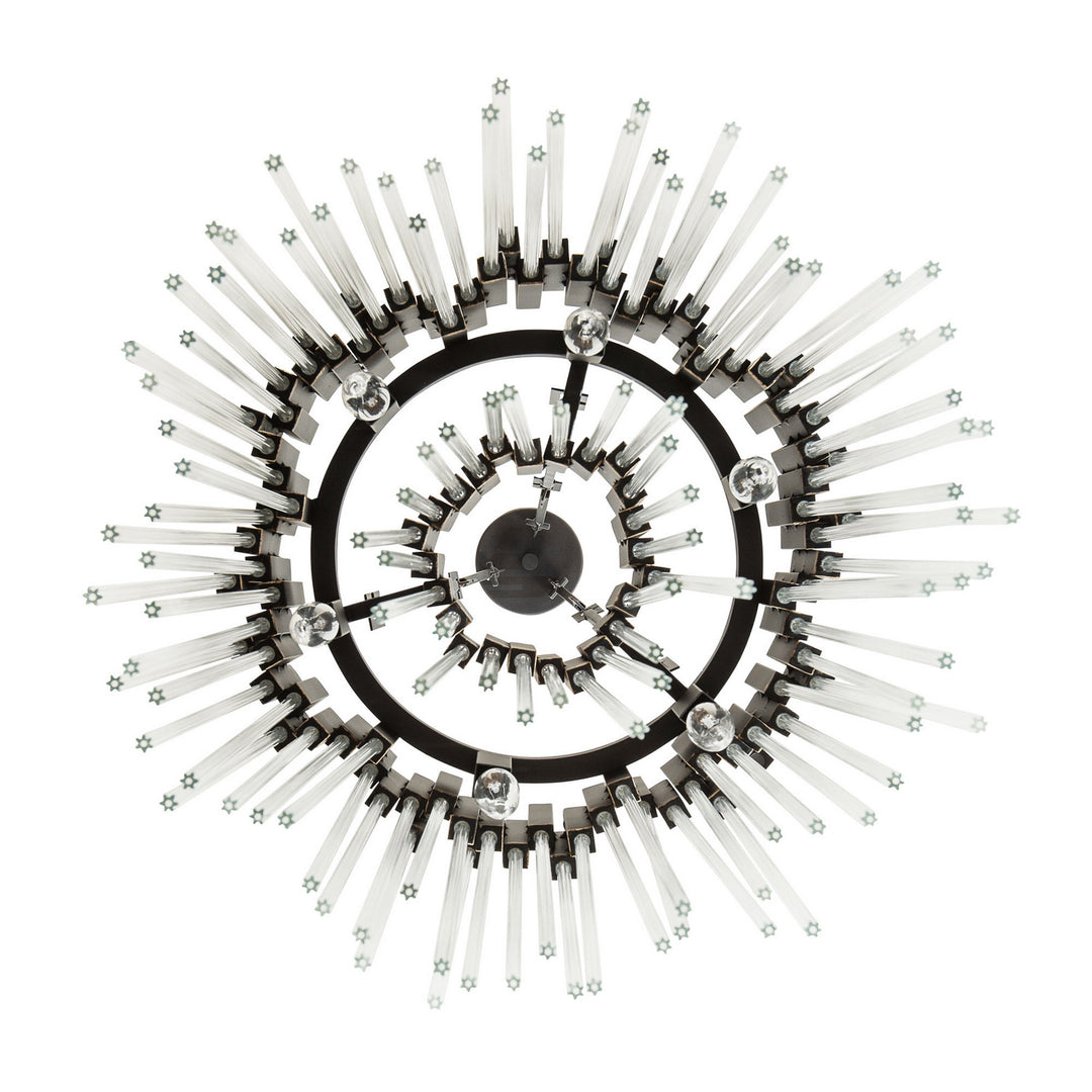 Varaluz - 309P06MBFG - Six Light Pendant - Matrix - Matte Black/French Gold