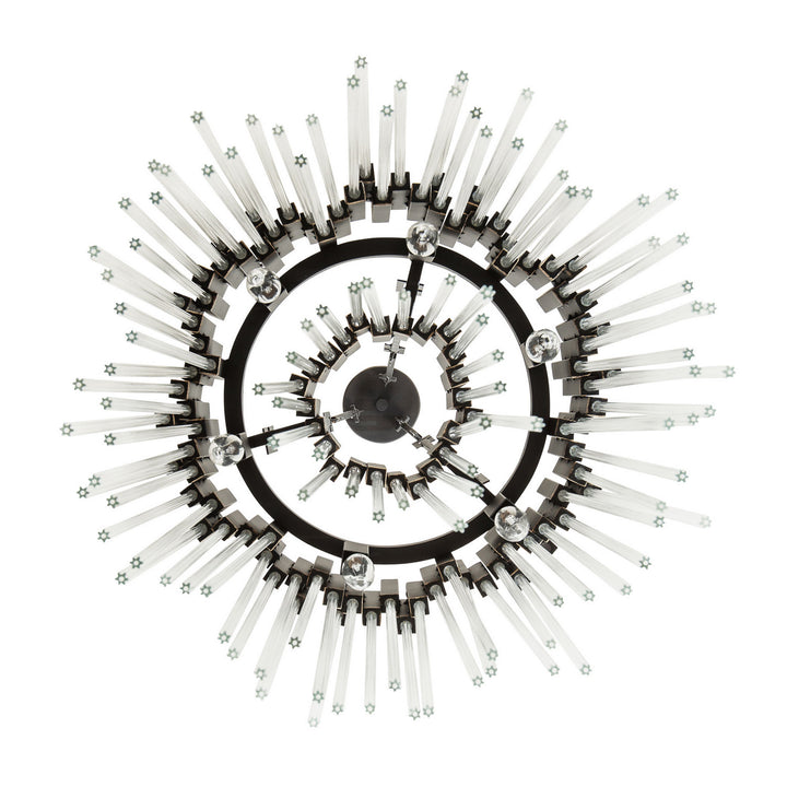 Varaluz - 309P06MBFG - Six Light Pendant - Matrix - Matte Black/French Gold